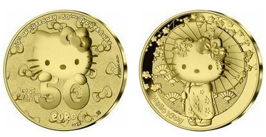 50 euros (50º aniversário do nascimento da Hello Kitty)