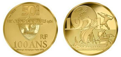 50 euros (Centenário dos Jogos Olímpicos de verão-1924 Paris)