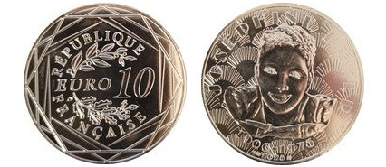 10 euros (50º aniversário da morte de Josephine Baker)