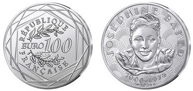 100 euros (50º aniversário da morte de Josephine Baker)