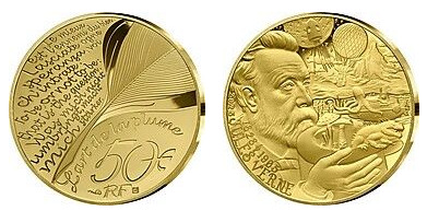 5 euros (120º aniversário da morte de Júlio Verne)