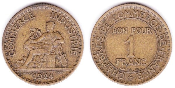 1 franc (Câmaras de Comércio)