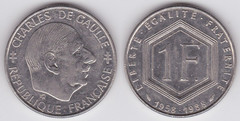 1 franc (Charles de Gaulle-30 Aniversario de la V República)