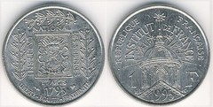 1 franc (200 Aniversario del Instituto de Francia)