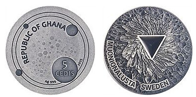 5 cedis (Cubo Espacial, Meteorito Muonionalusta)