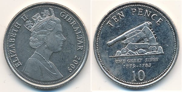 10 pence (O Grande Cerco 1779-1783)