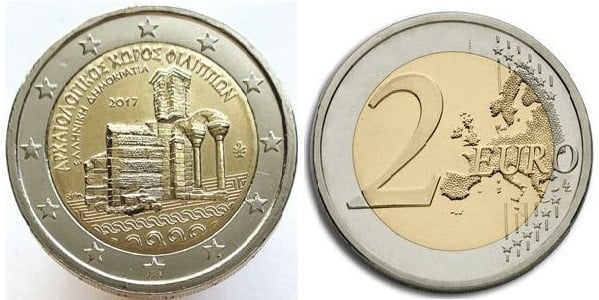 2 euro (Sítio arqueológico de Filipos - Filipos)