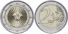 2 euro (70º aniversário da união das ilhas do Dodecaneso com a Grécia)