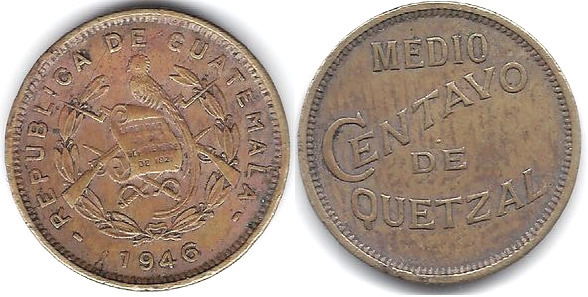 1/2 cêntimo de quetzal