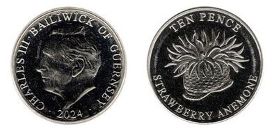 10 pence (Anémona de morango)