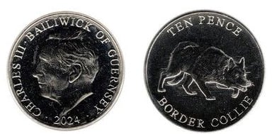 10 pence (Border Collie)