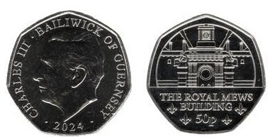 50 pence (200º aniversário da construção do Royal Mews-Building)