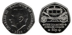 50 pence (200.º aniversário do The Royal Mews-Diamond Jubilee Coach)