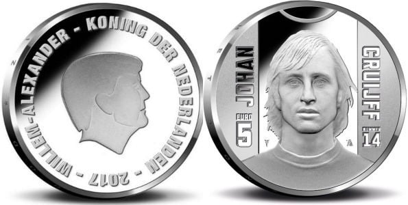 5 euro (70 Aniversario del Nacimiento de Johan Cruyff)