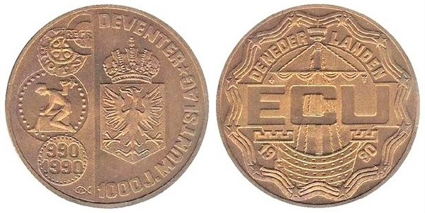 1 ecu (1.000 Aniversario de la Ceca de Deventer)