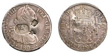 6 shillings 1 penny- Contramarca ( Colónias britânicas na Baía das Honduras)