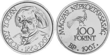 100 forint (85º aniversário do nascimento de Zoltán Kodály)