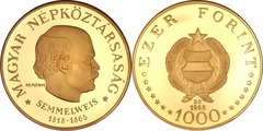 1.000 forint (150º aniversário do nascimento de Ignác Semmelweis)