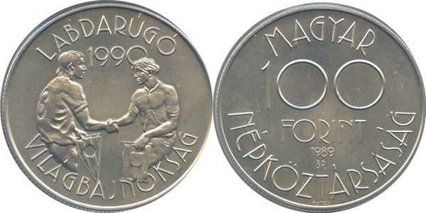 100 forint (14 Campeonato do Mundo de Futebol - Itália 1990)