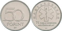 50 forint (75º Aniversário - Serviço Nacional de Ambulâncias)