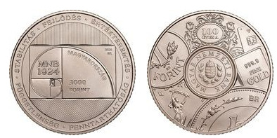 3000 forint (Centenario del Banco Nacional de Hungría)