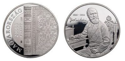 20000 forint (200.º aniversário do nascimento de Mór Jókai)