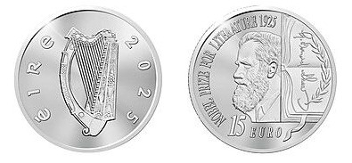 15 euros (100 anos da atribuição do Prémio Nobel da Literatura a George Bernard Shaw)