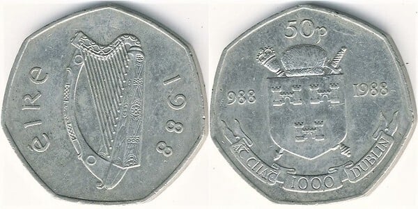 50 pence (1000º aniversário de Dublin)