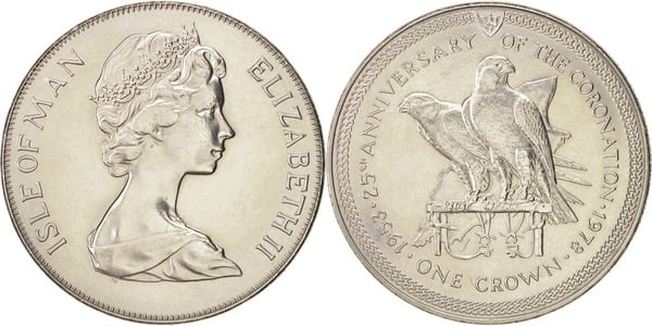 1 crown (25º Aniversário da Coroação de Isabel II)