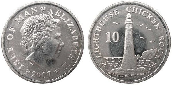 10 pence (Farol de Chicken Rock)