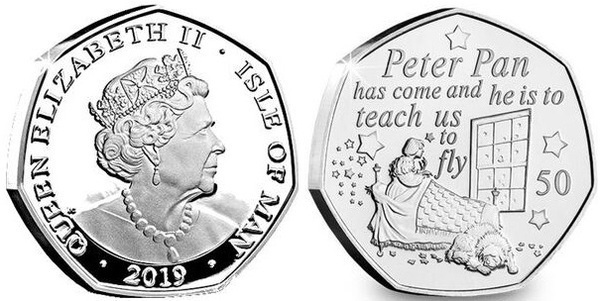 50 pence (90º Aniversário de Peter Pan - Wendy)