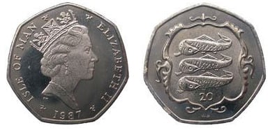 20 Pence (3º retrato de Isabel II)