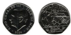 50 pence (80.º aniversário do desembarque do Dia D - Resistência Francesa)