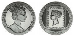 1 coroa (150º aniversário da etiqueta - Penny Black)