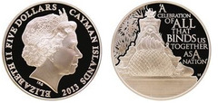 5 dollars (60º aniversario de la llegada al trono de la Reina Isabel II)