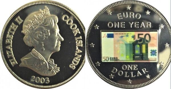 1 dollar (1º aniversário da nota de 50 euros)