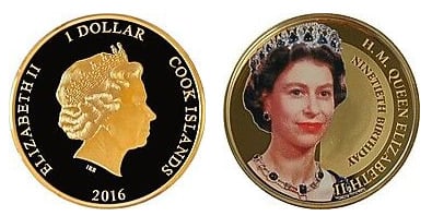 1 dólar (90º aniversário da Rainha Isabel II)