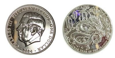 1 dólar (Ano Lunar do Dragão)