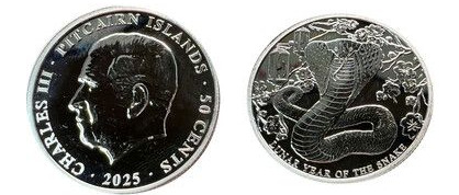50 cêntimos (Ano Lunar da Serpente)