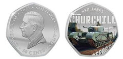 50 cêntimos (Tanques da Segunda Guerra Mundial - Churchill)