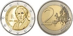 2 euro (150º aniversário da morte de Alessandro Manzoni)