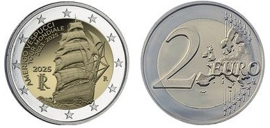 2 euros (Viagem do navio Amerigo Vespucci)