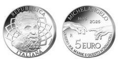 5 euros (550º aniversário do nascimento de Miguel Ângelo)