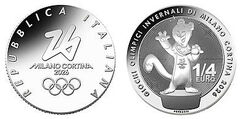 1/4 euro (Jogos Olímpicos de inverno Milano Cortina 2026: Mascote)