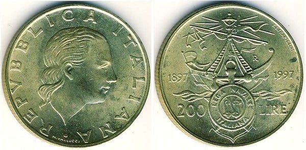 200 lire (Centenário da Associação Naval Italiana)