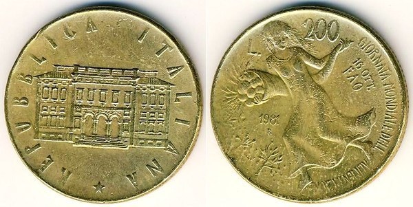 200 lire (FAO-Dia Mundial da Alimentação)