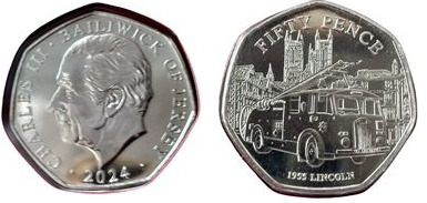 50 pence (Corpo de Bombeiros - Lincoln)