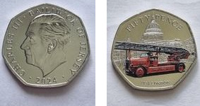 50 pence (Corpo de Bombeiros - Londres)