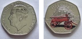 50 pence (Corpo de Bombeiros - St. Helier)