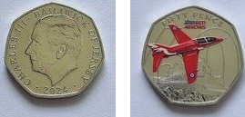 50 pence (Flechas vermelhas sobre o Castelo de Edimburgo - Cor)